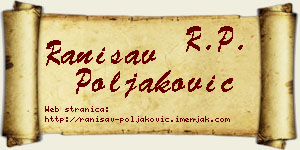 Ranisav Poljaković vizit kartica